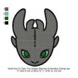Head How To Train Your Dragon Machine Embroidery Design